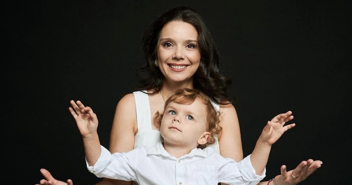 Дружина Олега Сенцова з їхнім сином