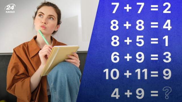 7 + 7 = 2, а 8 + 8 = 4: спробуйте розгадати математичну головоломку для найуважніших