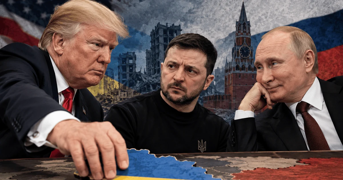 Трамп, Зеленський, Путін